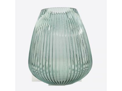 Vase en verre vert Ø 24.5cm H 28cm