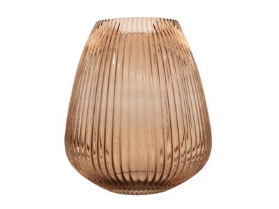 Vase en verre moka Ø 24.5cm H 28cm