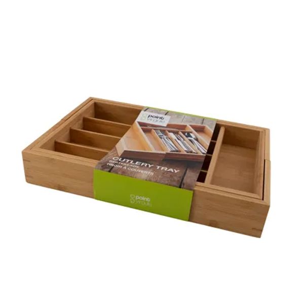 Verstelbare besteklade uit bamboe 40.5x26.5x6.5cm FSC 100% sgsch-coc-041337 