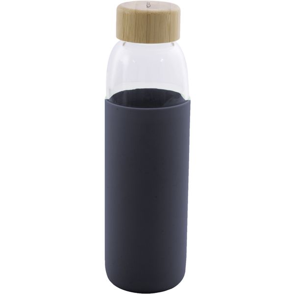 Point-Virgule Glazen fles met silicone sleeve donkerblauw 580ml