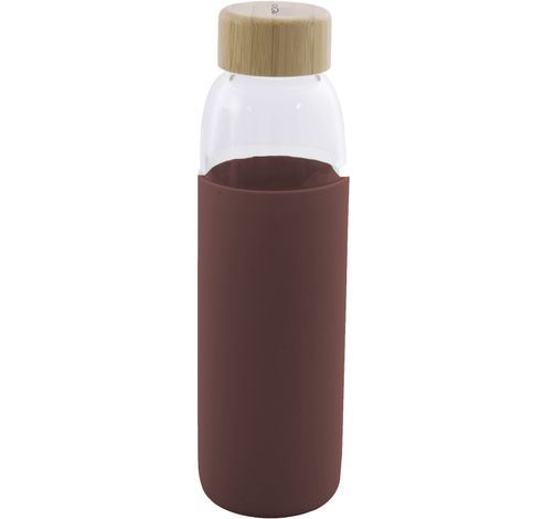 Bouteille en verre avec manchon en silicone framboise 580ml  Point-Virgule