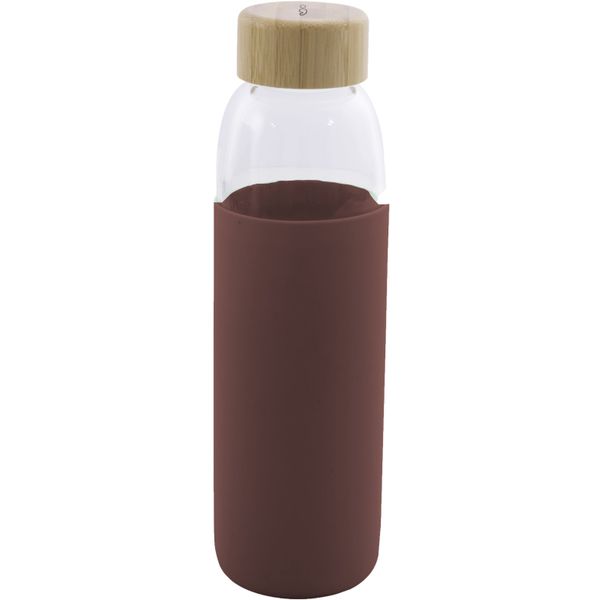 Point-Virgule Glazen fles met silicone sleeve framboos 580ml