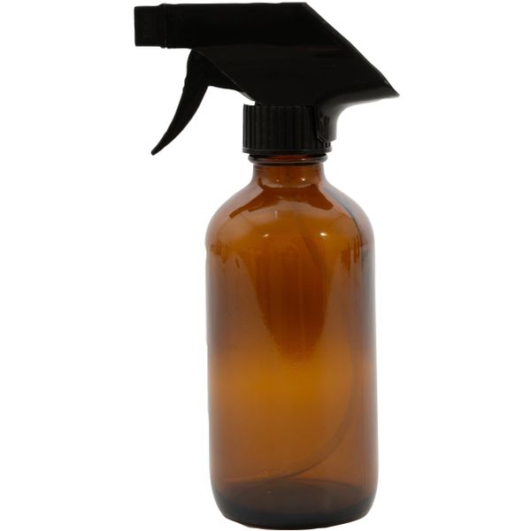 Point-Virgule Boston fles uit glas met spray amber 250ml