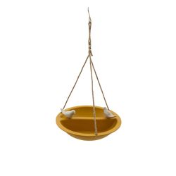 Point-Virgule Bain d'oiseaux / mangeoire pour oiseaux en fibre de bambou ocre 