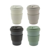 Tasse de voyage en PLA gris clair, gris foncé, vert sauge ou vert 350ml 