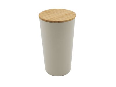 Grande boîte en PLA avec couvercle en bambou blanc cassé