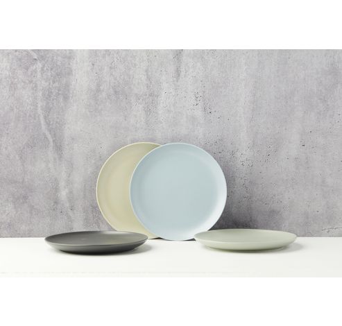 Assiette en porcelaine gris ciment Ø 21cm  Point-Virgule