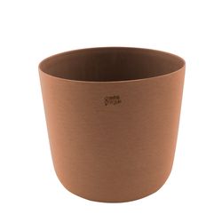 Point-Virgule Bloempot uit gerecycled plastic, hout- en steenpoeder terracotta Ø 25cm H 22cm