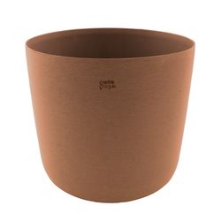 Point-Virgule Bloempot uit gerecycled plastic, hout- en steenpoeder terracotta Ø 30cm H 26.5cm 