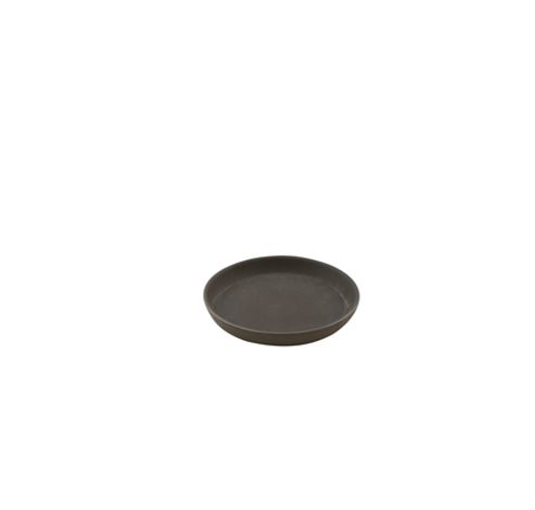 Soucoupe pot de fleurs en plastique recyclé, poudre de bois et de pierre noir Ø 15cm H 2cm  Point-Virgule