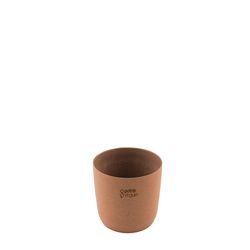 Point-Virgule Bloempot uit gerecycled plastic, hout- en steenpoeder terracotta Ø 10.5cm H 9.2cm 