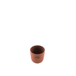 Point-Virgule Pot de fleurs en plastique recyclé, poudre de bois et de pierre terracotta Ø 8cm H 7cm 