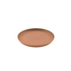 Point-Virgule Plantenschotel uit gerecycled plastic, hout- en steenpoeder terracotta Ø 28cm H 2.8cm