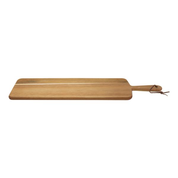 Lange serveerplank met handvat uit acaciahout 60x15x1.5cm 