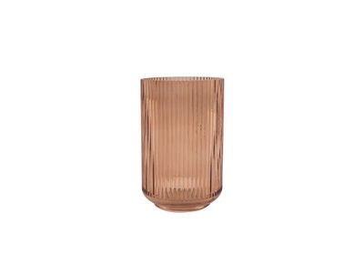 vaas uit glas mokka Ø 10.5cm H 17.5cm