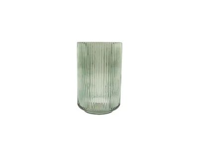 vaas uit glas groen Ø 10.5cm H 17.5cm