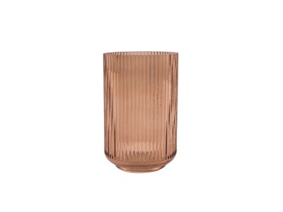 vaas uit glas mokka Ø 12cm H 19.3cm