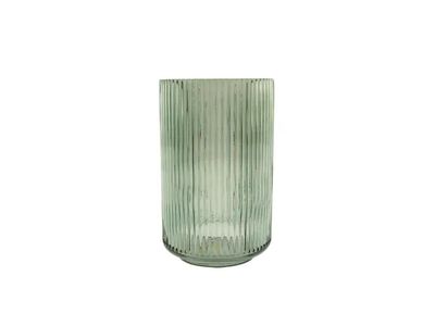 vaas uit glas groen Ø 12cm H 19.3cm