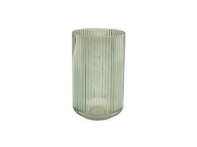vase en verre vert Ø 12.5cm H 22.7cm