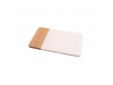 serveerplank uit marmer & acaciahout 28x17.5cm
