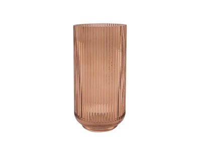vaas uit glas mokka Ø 14.3cm H 28cm