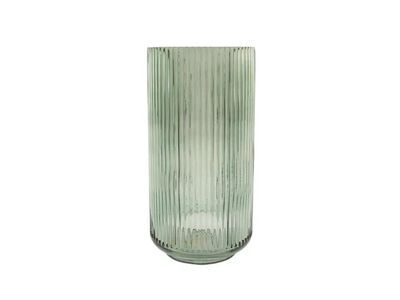 vaas uit glas groen Ø 14.3cm H 28cm