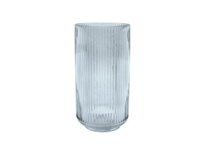 vaas uit glas blauw Ø 14.3cm H 28cm