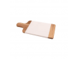 serveerplank uit marmer & acaciahout 38x18cm