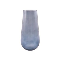 Point-Virgule vaas uit glas blauw Ø 17.5cm H 35cm 