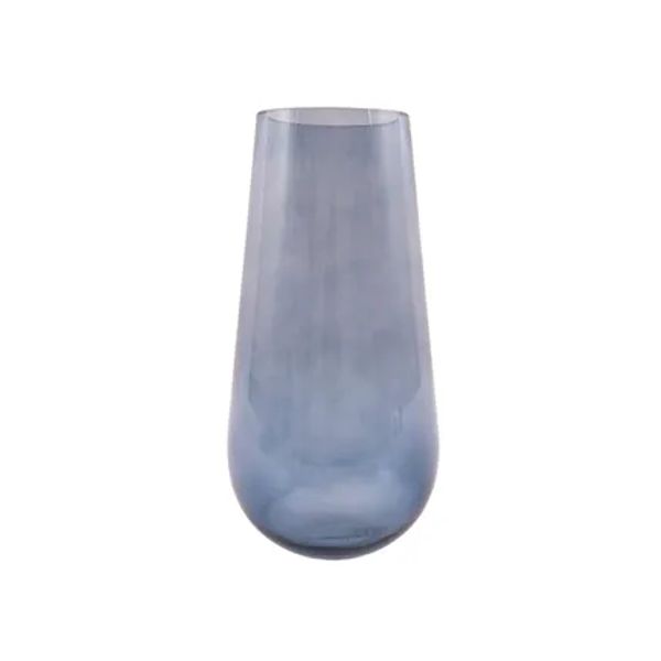 Point-Virgule vaas uit glas blauw Ø 17.5cm H 35cm