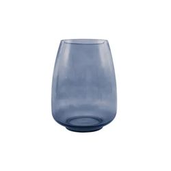 Point-Virgule vaas uit glas blauw Ø 18.5cm H 24.5cm 