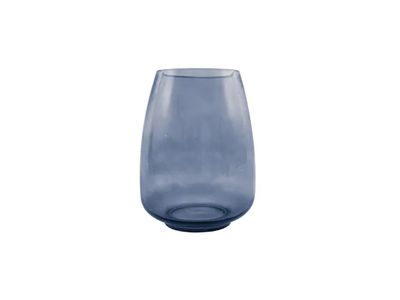 vase en verre bleu Ø 18.5cm H 24.5cm