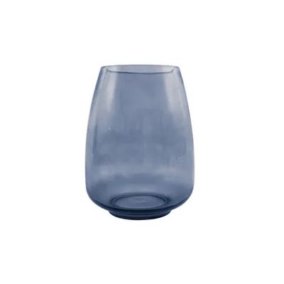 vaas uit glas blauw Ø 18.5cm H 24.5cm  Point-Virgule