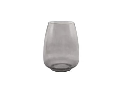 vase en verre gris Ø 18.5cm H 24.5cm