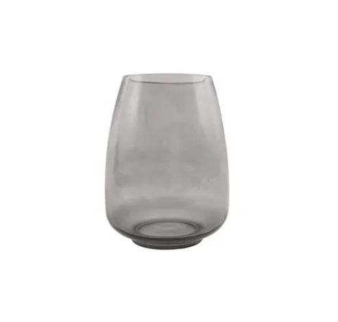 vase en verre gris Ø 18.5cm H 24.5cm  Point-Virgule