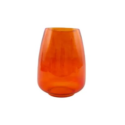 vaas uit glas oranje Ø 18.5cm H 24.5cm  Point-Virgule