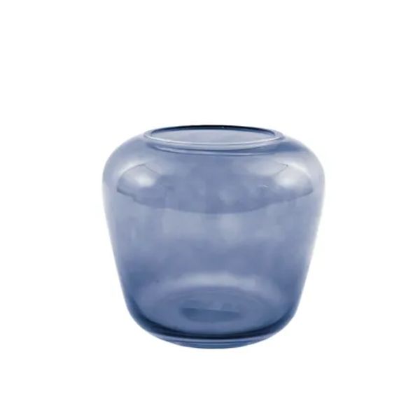 Point-Virgule vaas uit glas blauw Ø 20cm H 18cm