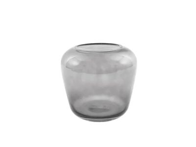 vaas uit glas grijs Ø 20cm H 18cm