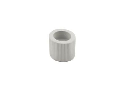 lage theelichthouder uit aardewerk lichtgrijs Ø 6.8cm H 5.5cm 