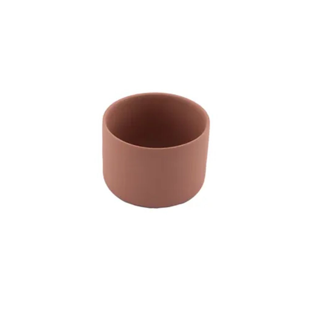 Point-Virgule Kandelaars lage kaarshouder/bloempot uit aardewerk oud roze Ø 9cm H 6.5cm