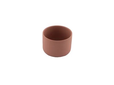 lage kaarshouder/bloempot uit aardewerk oud roze Ø 9cm H 6.5cm 