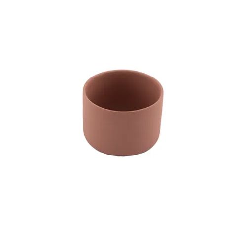 lage kaarshouder/bloempot uit aardewerk oud roze Ø 9cm H 6.5cm   Point-Virgule