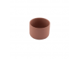 lage kaarshouder/bloempot uit aardewerk oud roze Ø 9cm H 6.5cm 