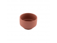 lage theelicht-/kaarshouder uit aardewerk oud roze Ø 10cm H 7cm 
