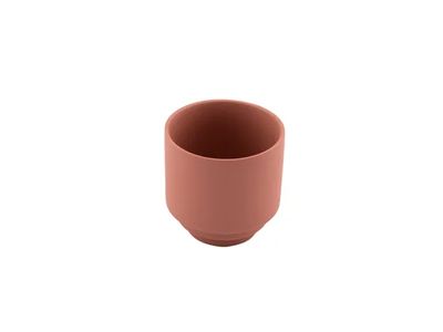 haut bougeoir en céramique vieux rose Ø 9cm H 9cm 