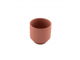 hoge theelicht-/kaarshouder uit aardewerk oud roze Ø 9cm H 9cm 