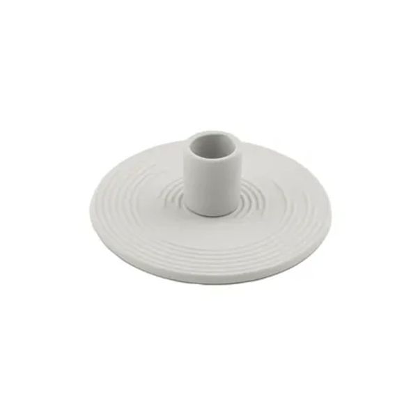 Point-Virgule kandelaar uit aardewerk lichtgrijs Ø 12cm H 3.5cm 