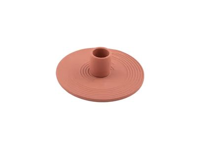 bougeoir en céramique vieux rose Ø 12cm H 3.5cm 
