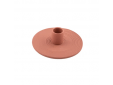 kandelaar uit aardewerk oud roze Ø 12cm H 3.5cm
