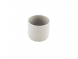 hoge kaarshouder/bloempot uit aardewerk lichtgrijs Ø 9.5cm H 8.5cm